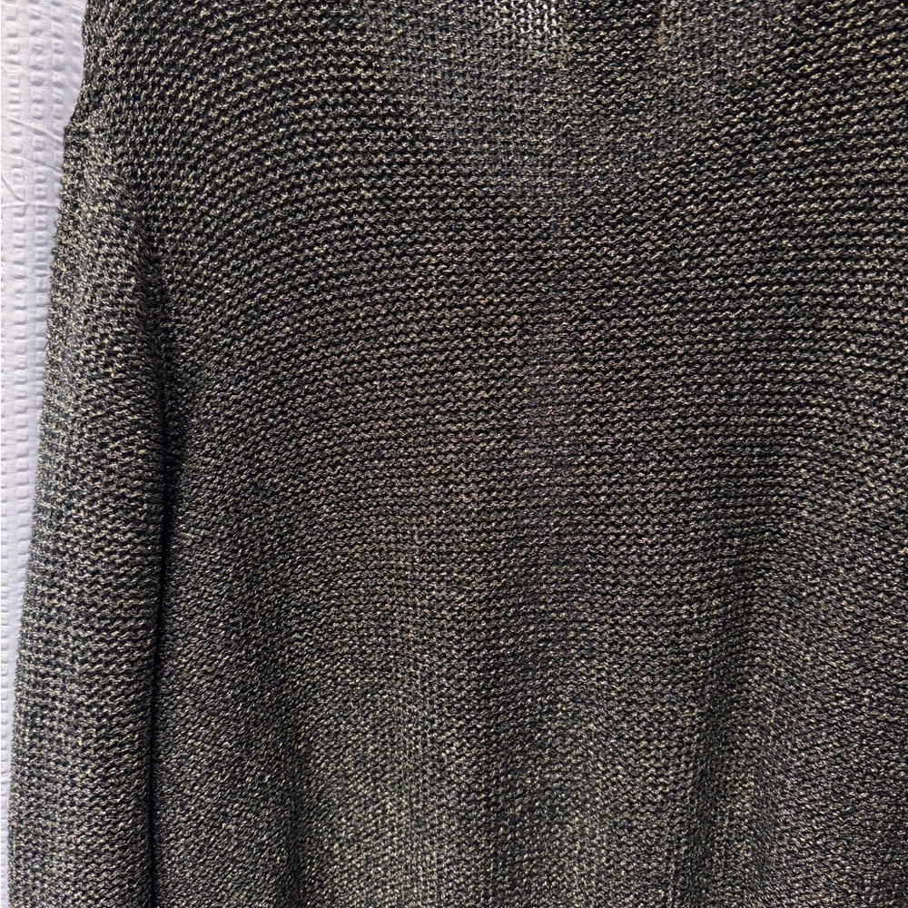 Ruby Rd. Shimmering‎ Gray Cardigan with Gold Accents - Picture 16 of 16
